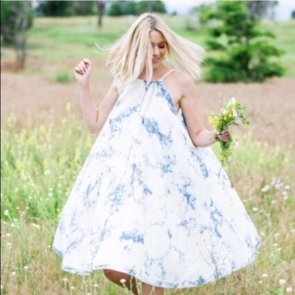 Anthropologie Holding Horses Riviera Sky Dress - Picture 1 of 8